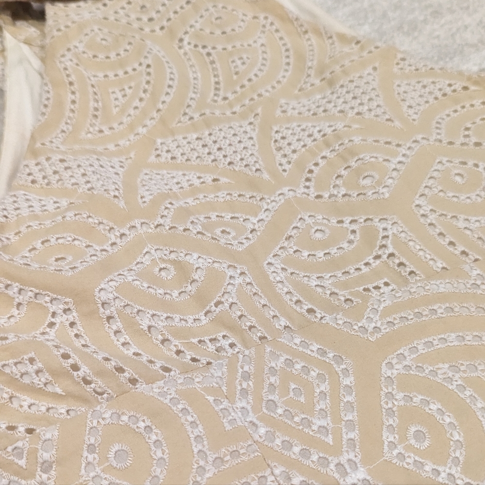 Antonio Melani Eyelet Lace Button Down Dress Size 0 - Picture 10 of 13